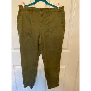 Social Standard By Sanctuary Olive Green Straight Leg Pants With Zippered Ankles